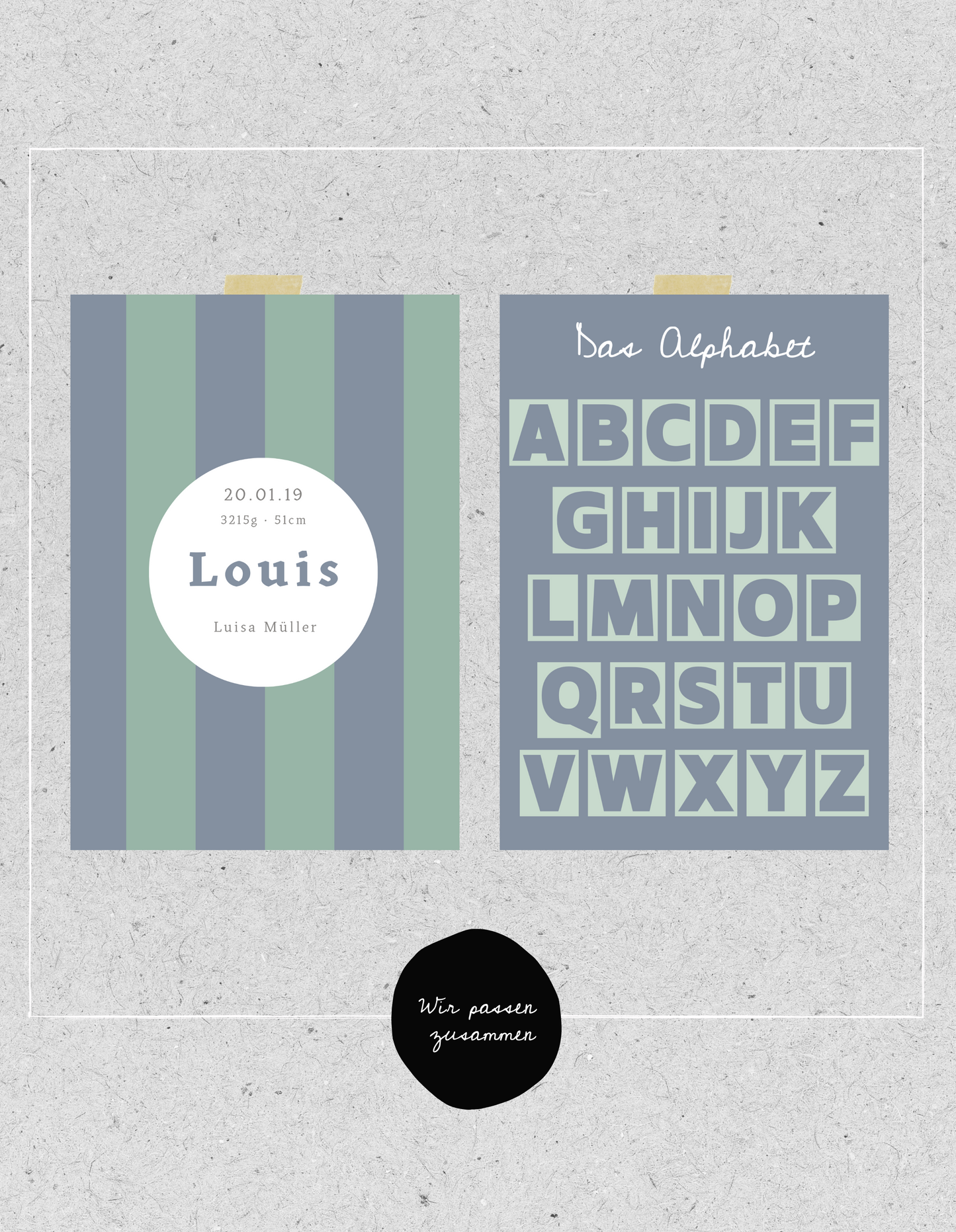 Poster ABC "Alphabet A-Z" | Blau