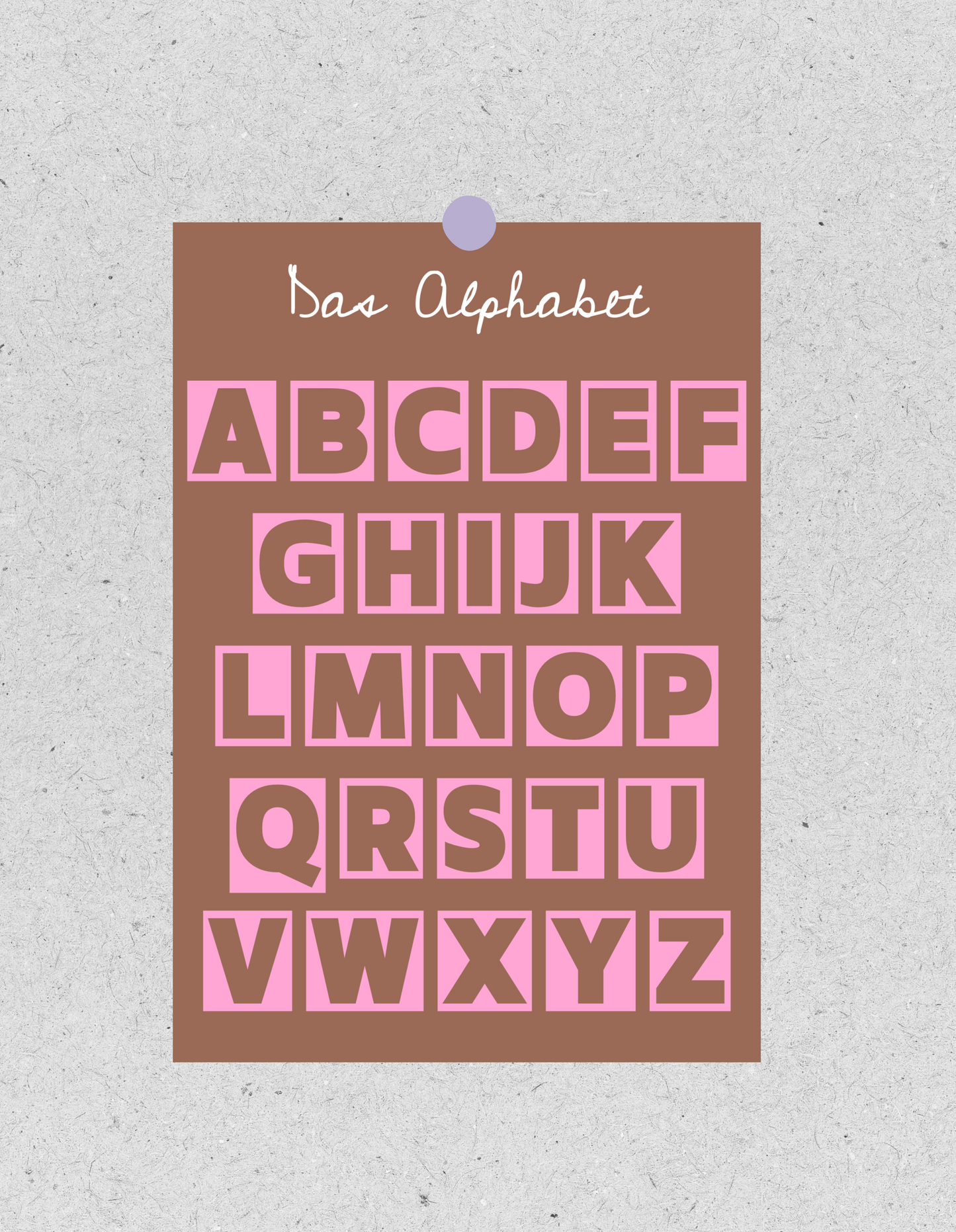 Poster ABC "Alphabet A-Z" | Pink
