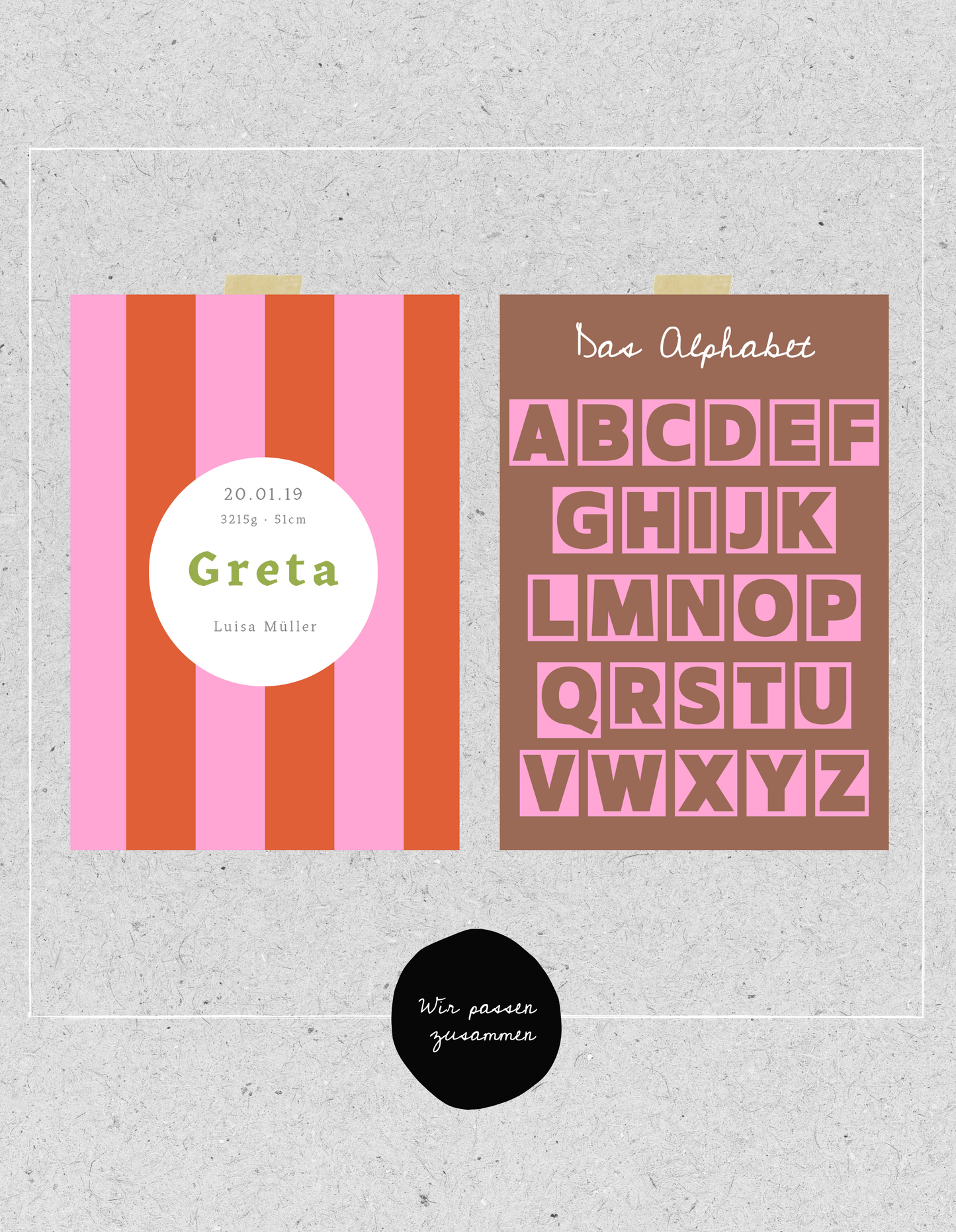 Poster ABC "Alphabet A-Z" | Pink