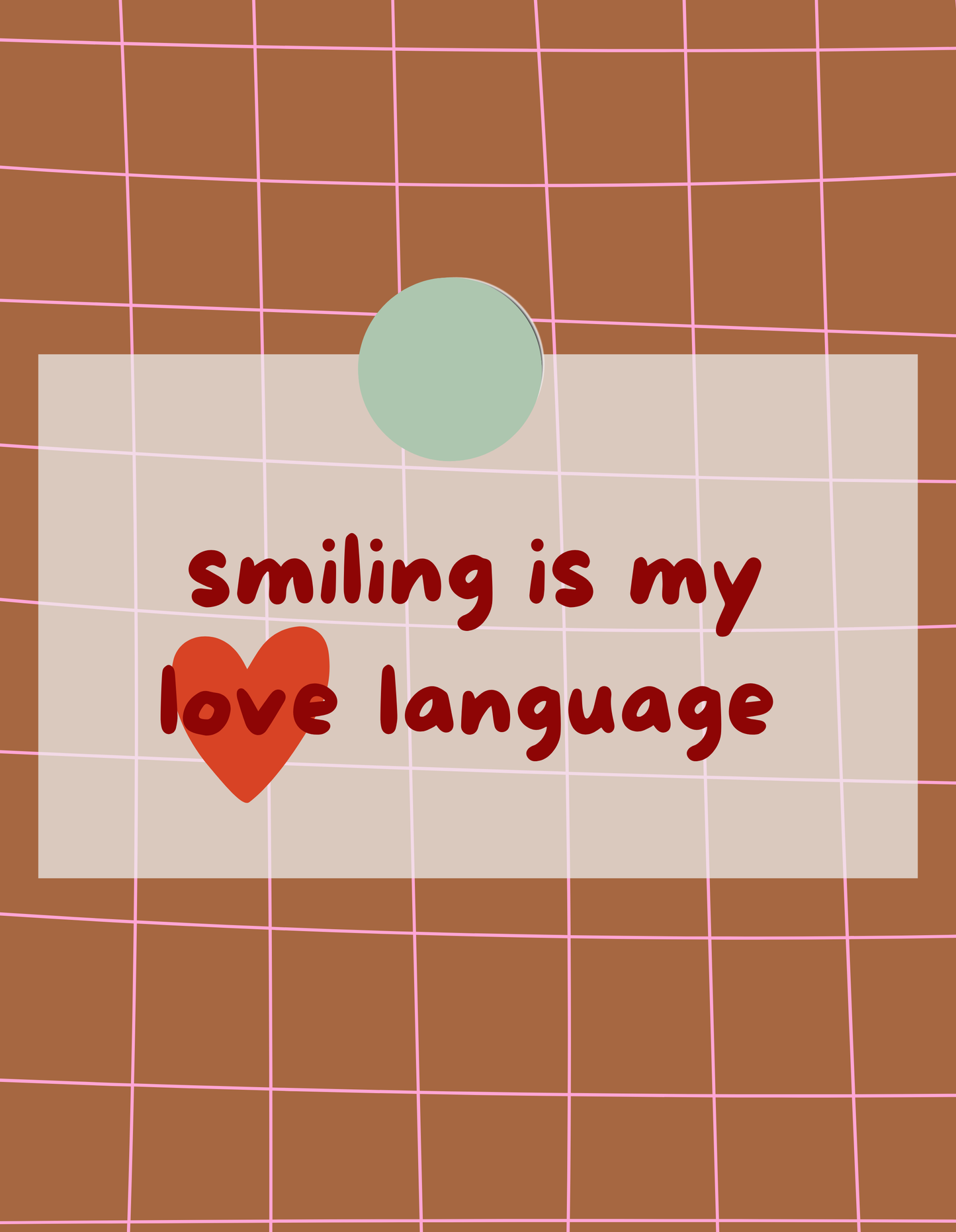 Bügelbild "Smiling is my love language"