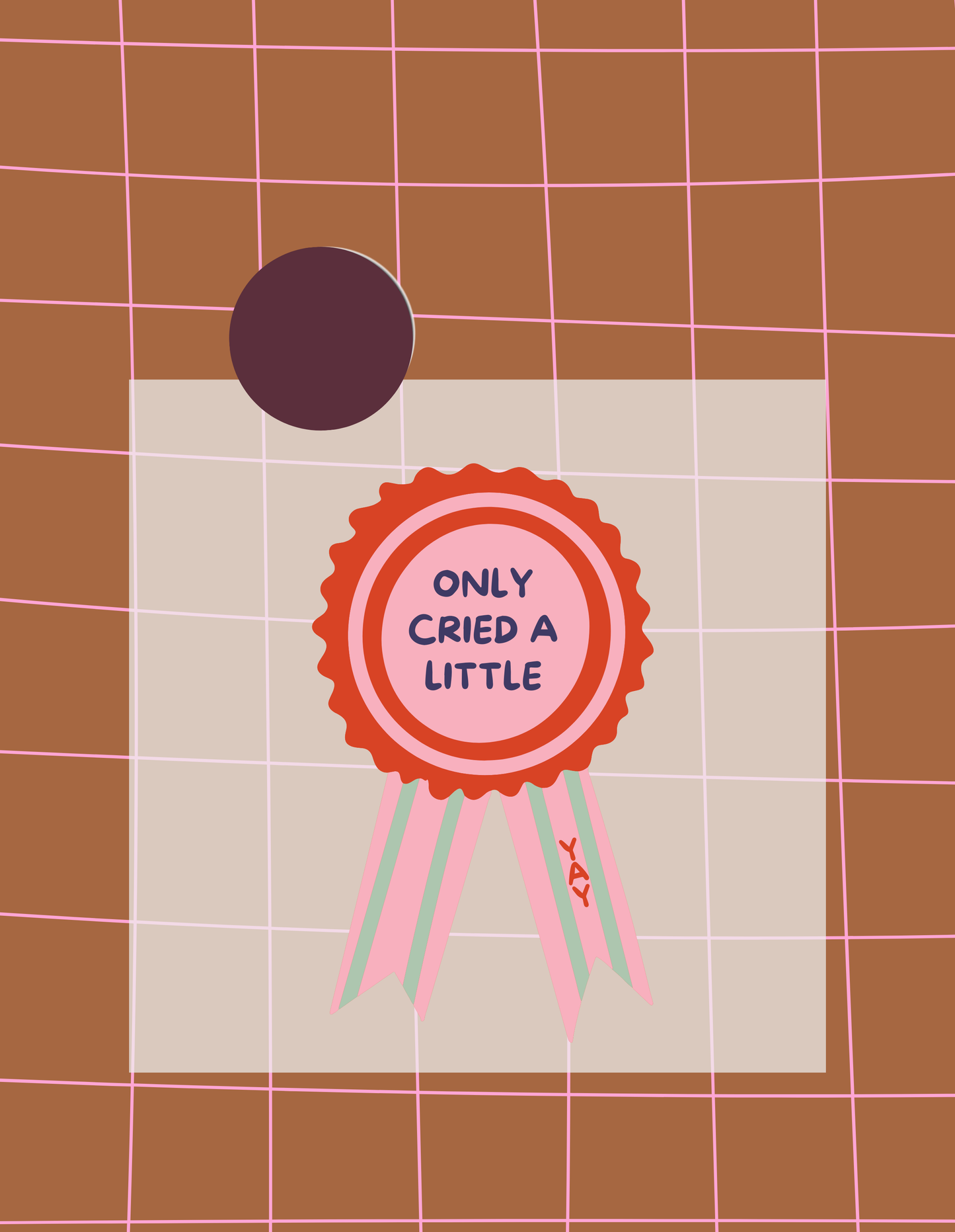 Bügelbild "Only cried a little | rosa