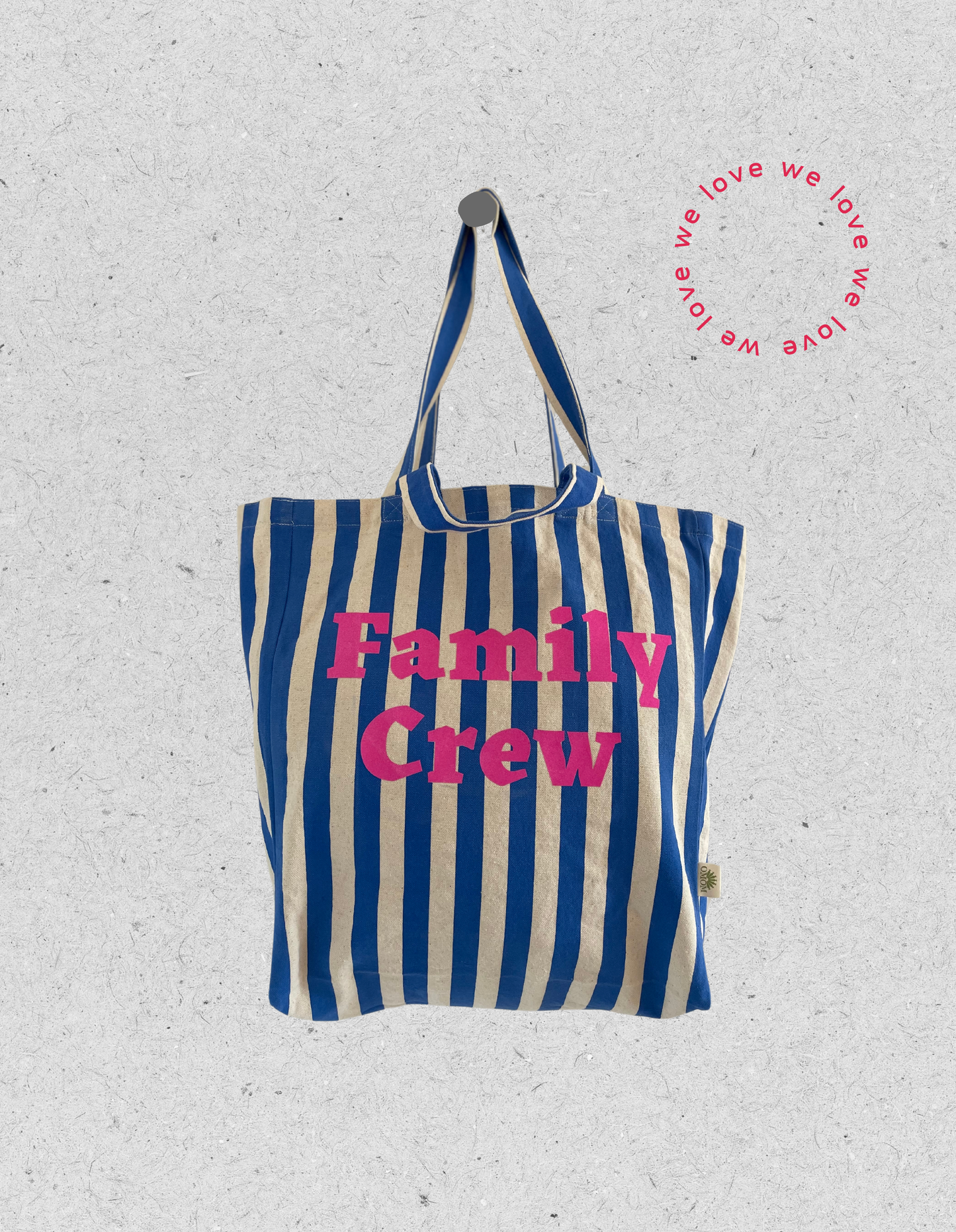 Family Bag | Bio Baumwolle | Blau gestreift