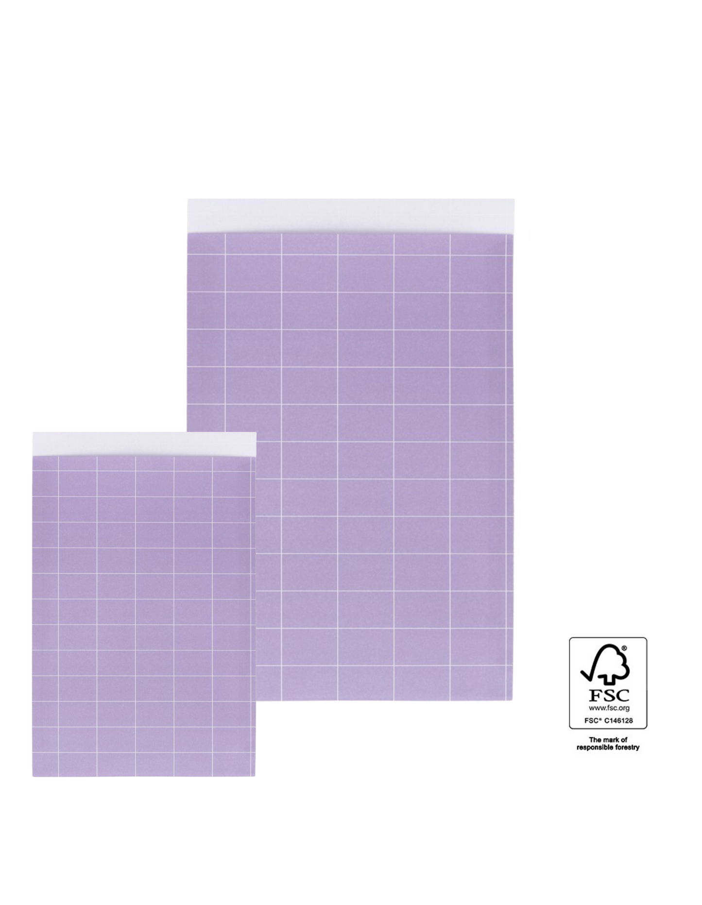 Flachbeutel "Lila Stripes" 2x Größen | 5 Stück pro Set