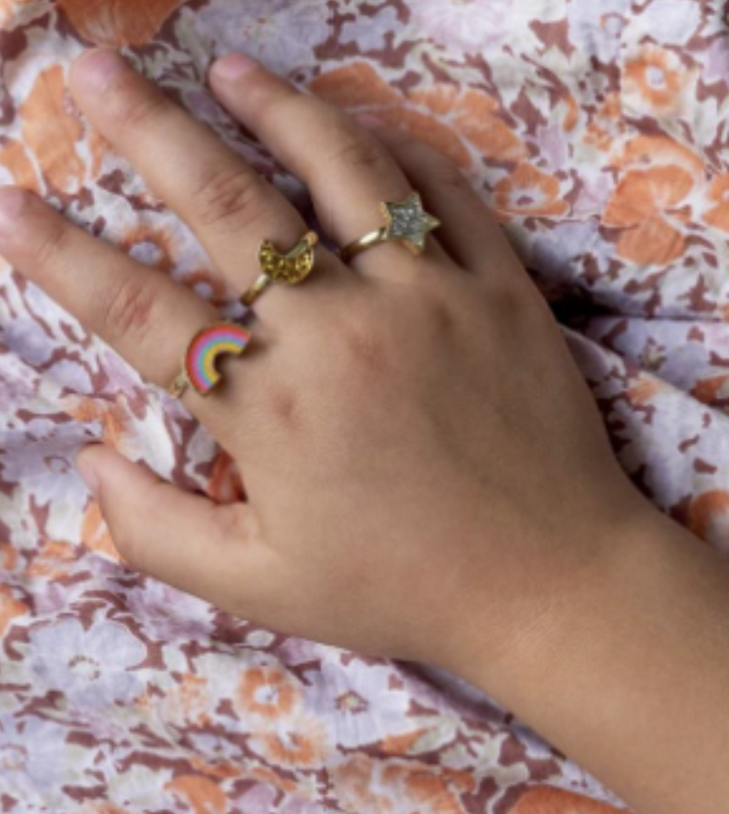 Glitzerringe Star | Rex London | 3er Set