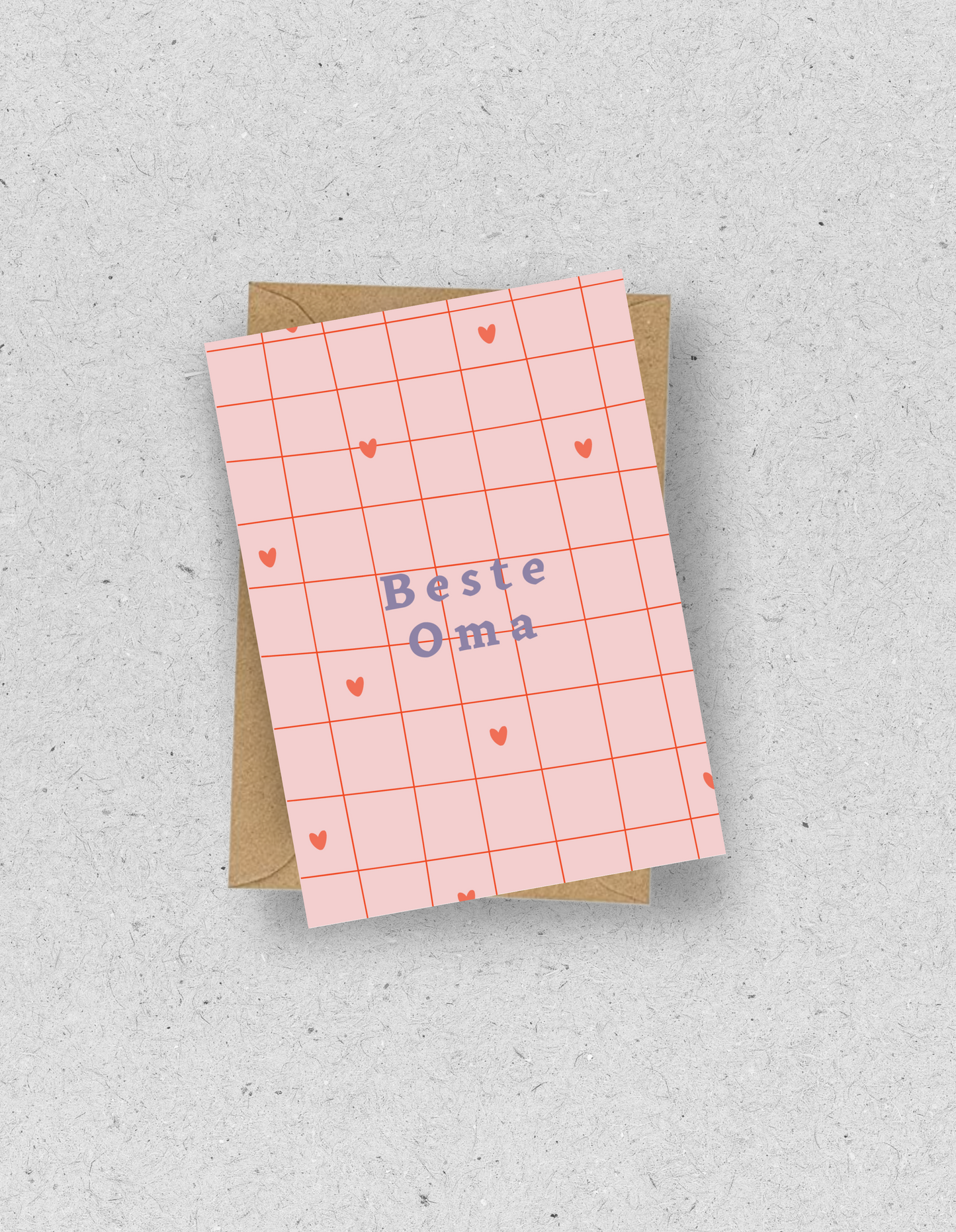 Karte "Beste Oma" / mit Umschlag