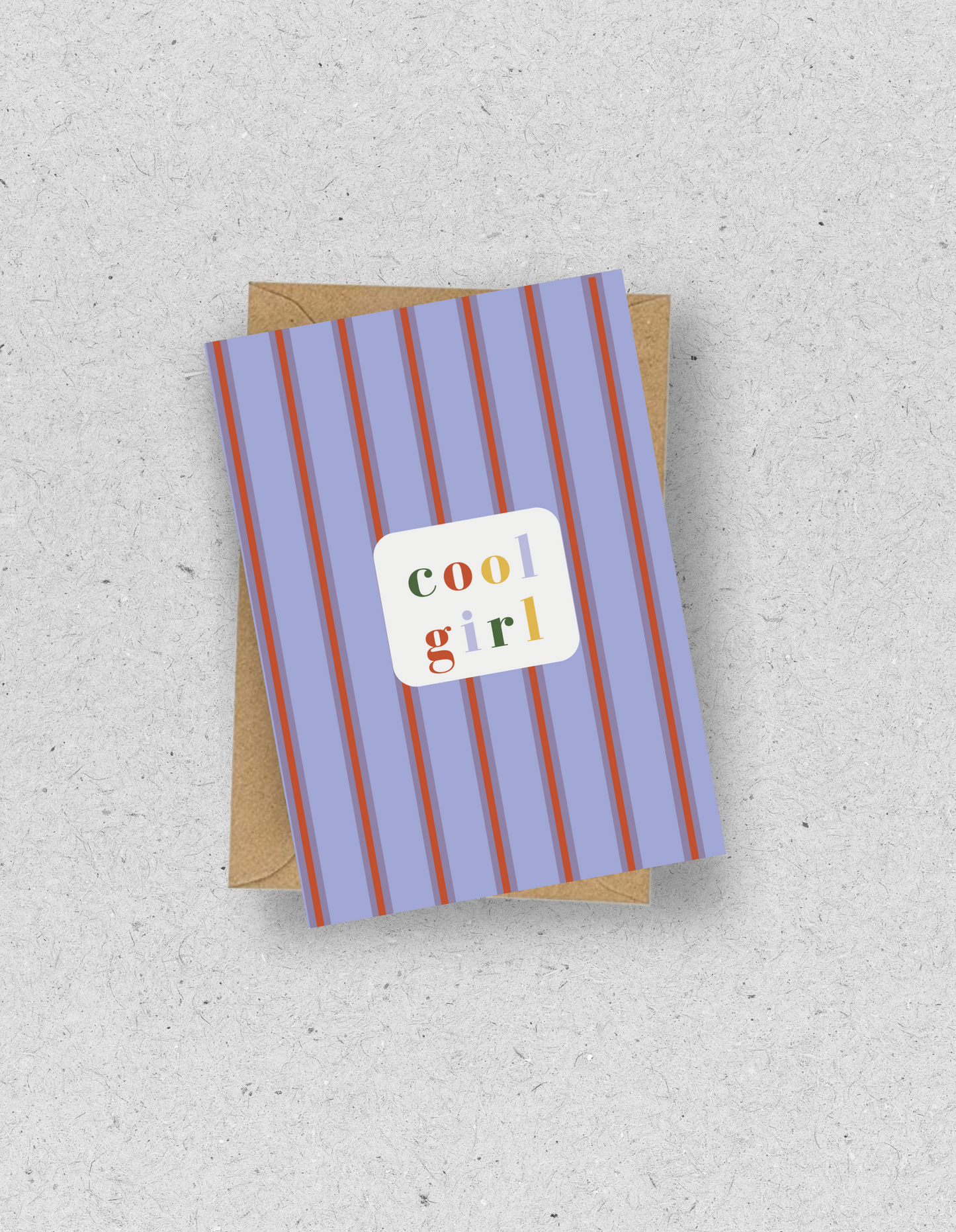 Karte "Cool Girl" / mit Umschlag