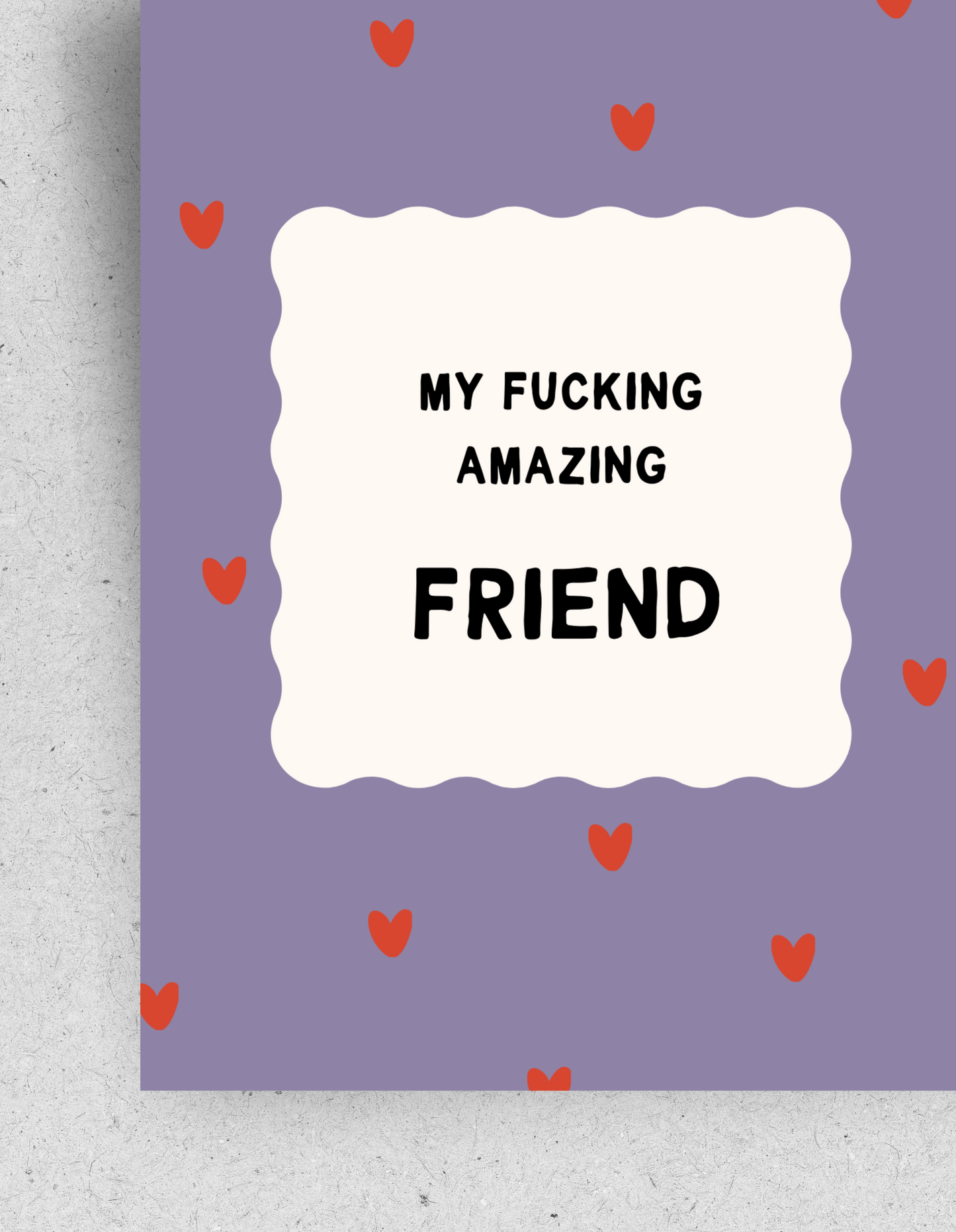 Postkarte "My fucking amazing friend" | Recyclingpapier