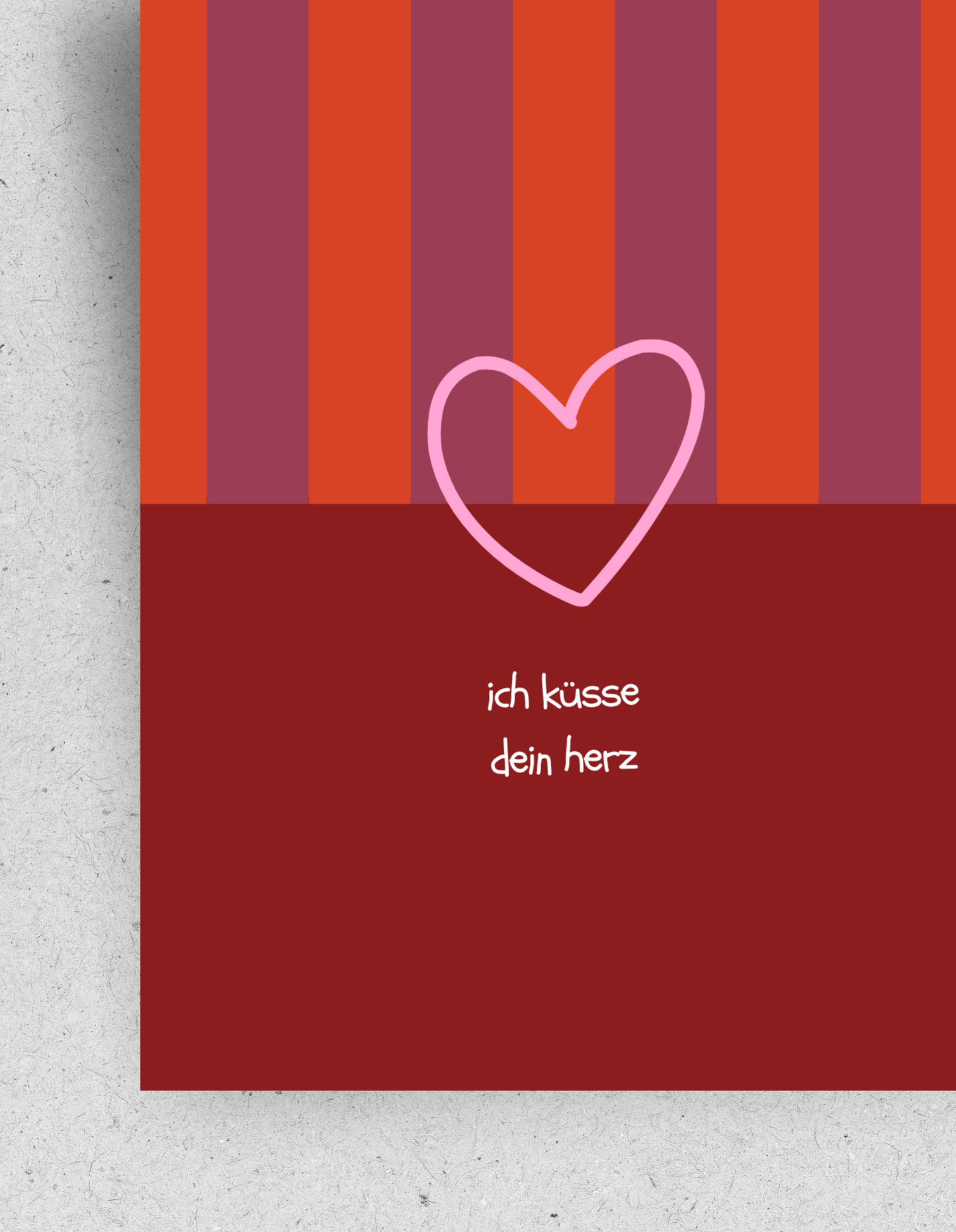 Postkarte "Ich küsse dein Herz" | Recyclingpapier