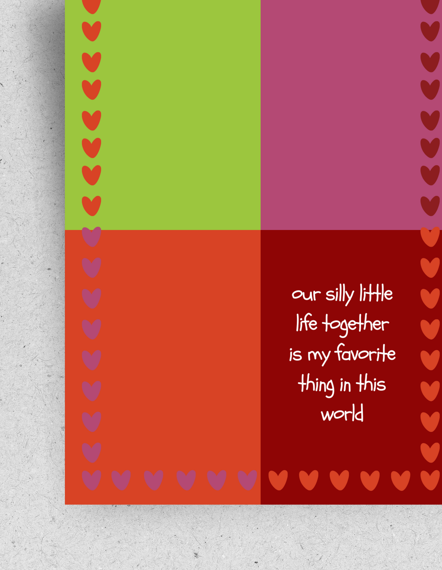 Postkarte "Our silly life" | Recyclingpapier