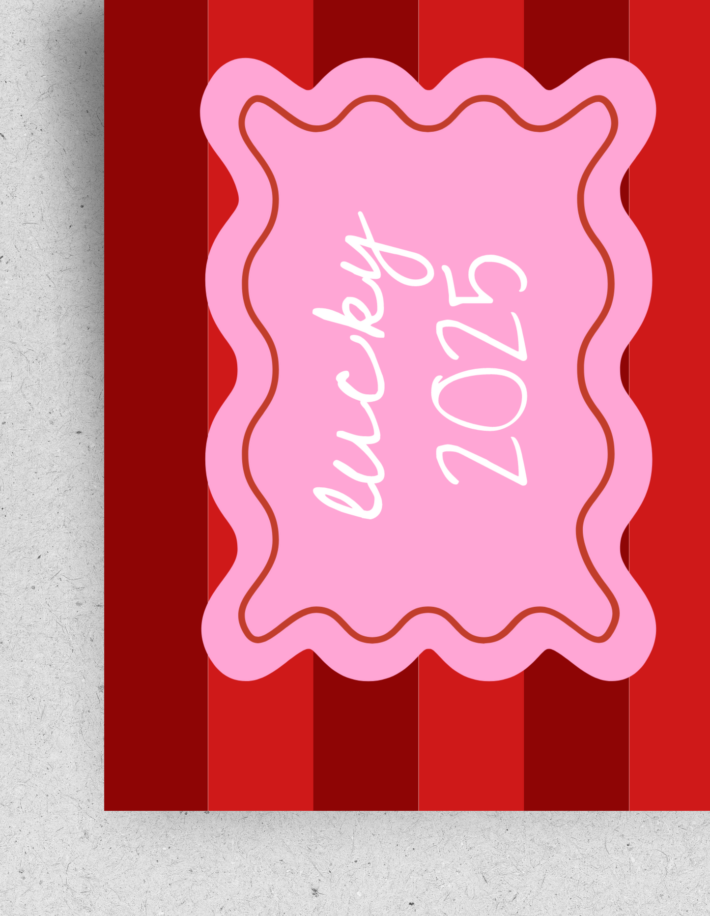 X-Mas Postkarte "lucky 2025" | Recyclingpapier