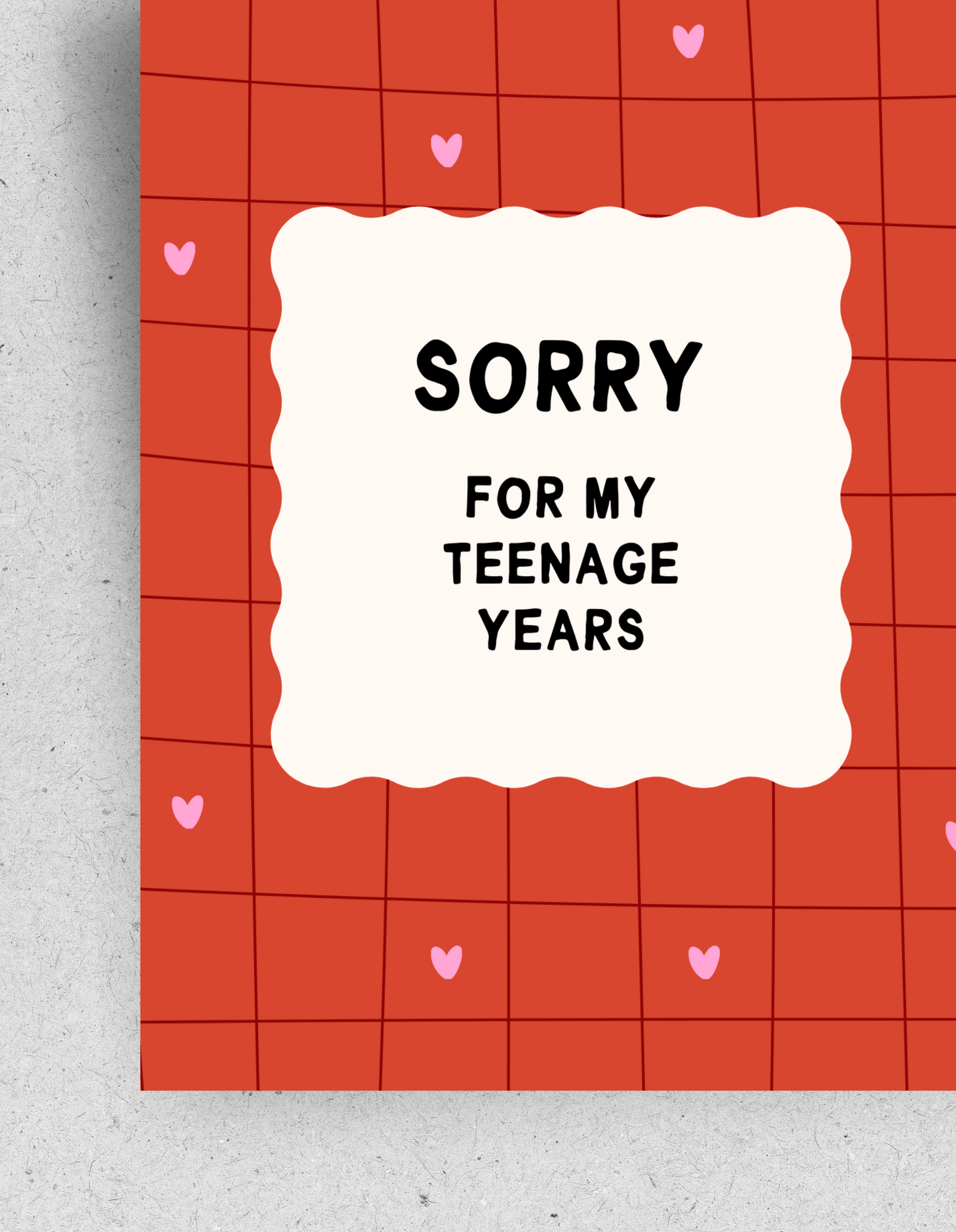 Postkarte "Sorry for my teenage years" | Recyclingpapier