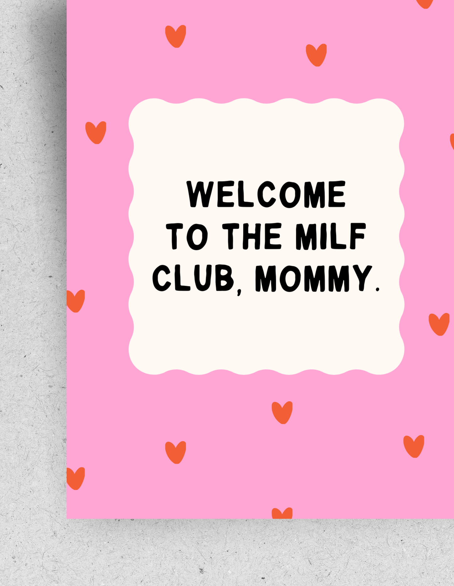Postkarte "Welcome to the MILF Club, Mommy" | Recyclingpapier