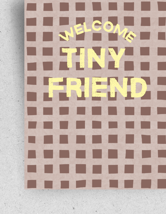 Postkarte "Welcome tiny friend" | Recyclingpapier