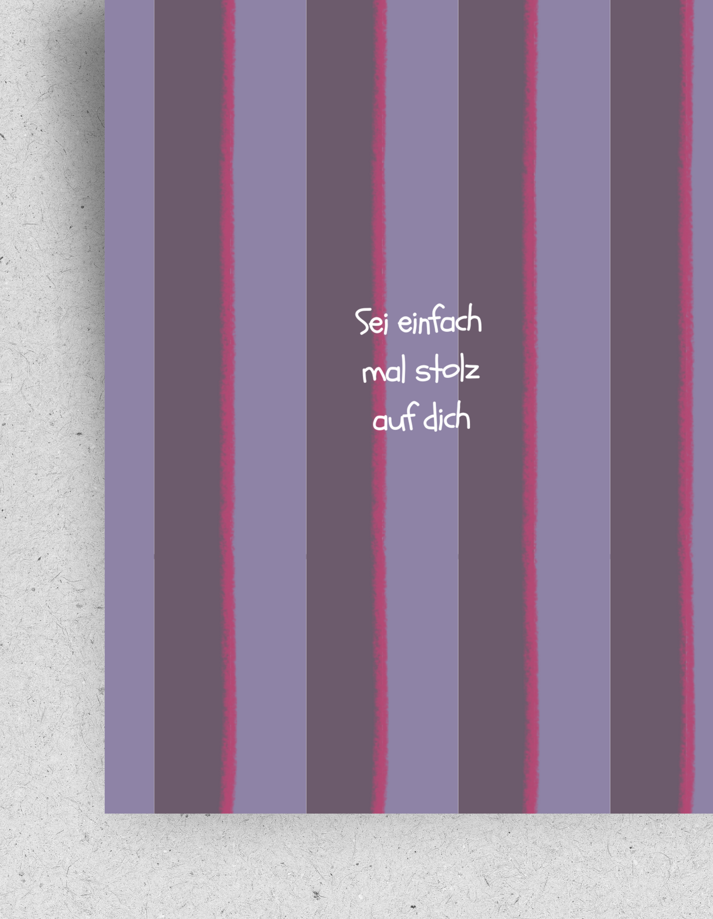 Postkarte "Sei einfach mal stolz auf dich" | Recyclingpapier