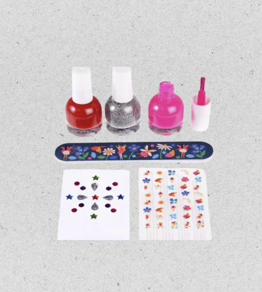Kinder Maniküre Set "Feen" mit Nagellack & Nagelstickern | auf Wasserbasis