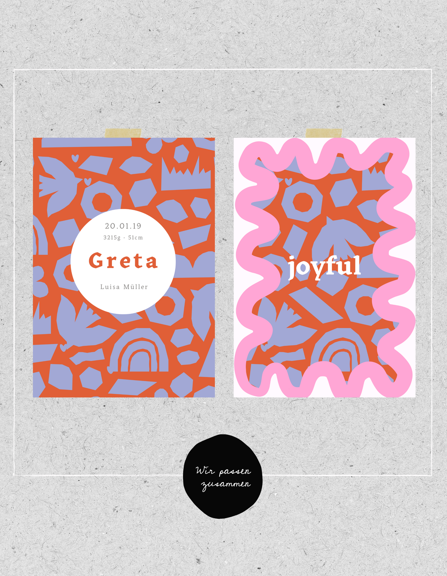 Kids FineArt Print "Birds" | personalisierbar | Geburtsposter