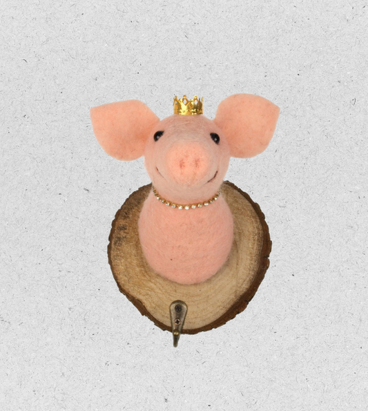 Handmade Ferkel aus Filz | natur