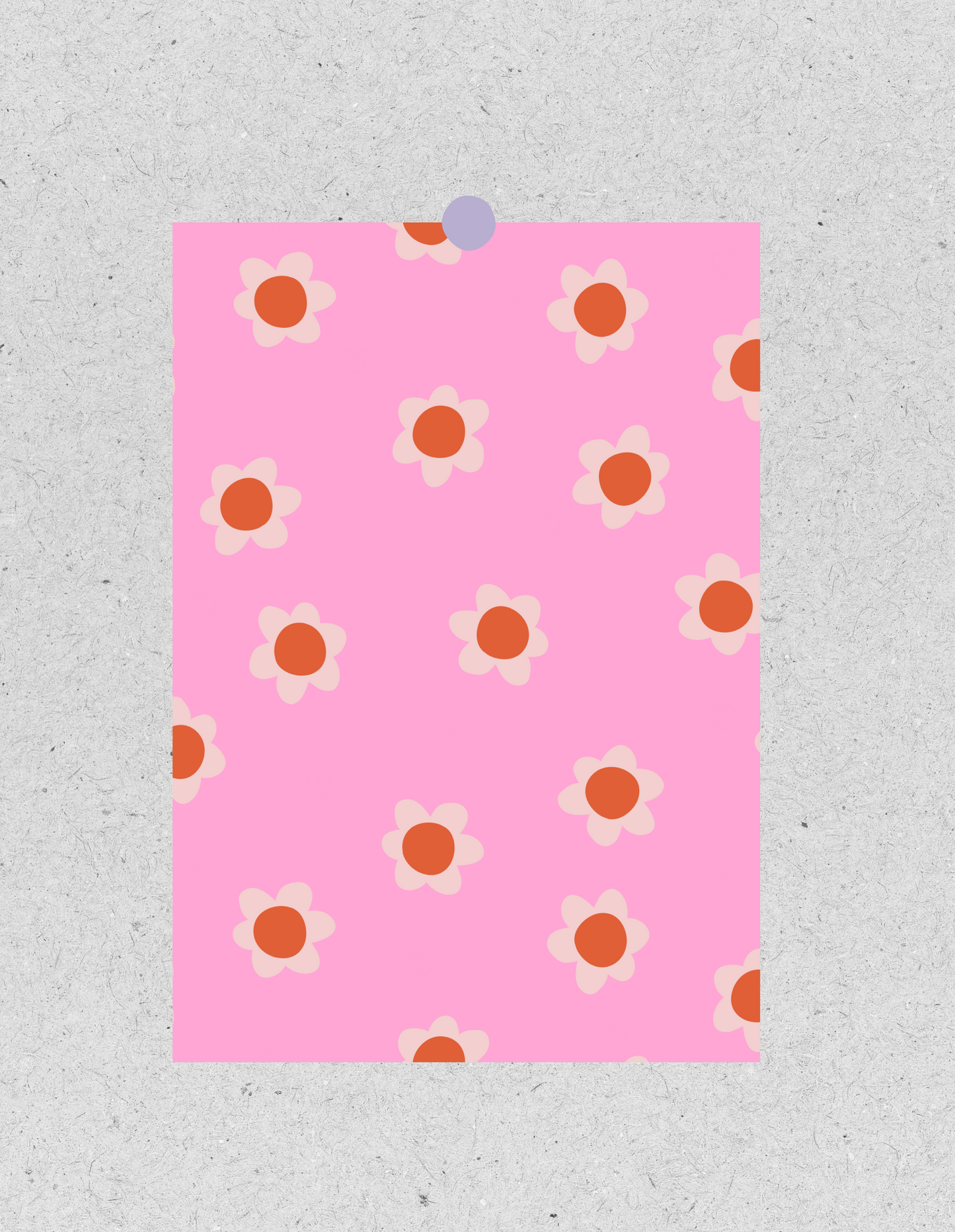 Kids FineArt Print "Flowers" | rosa/rot