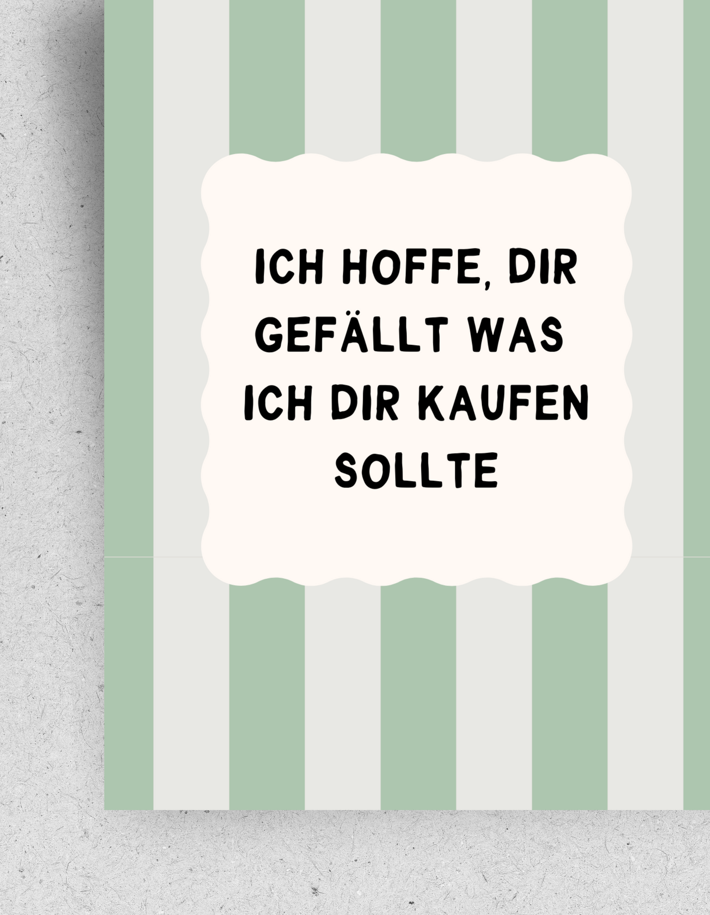 Postkarte "Ich hoffe, dir gefällt was ich dir kaufen sollte" | Recyclingpapier