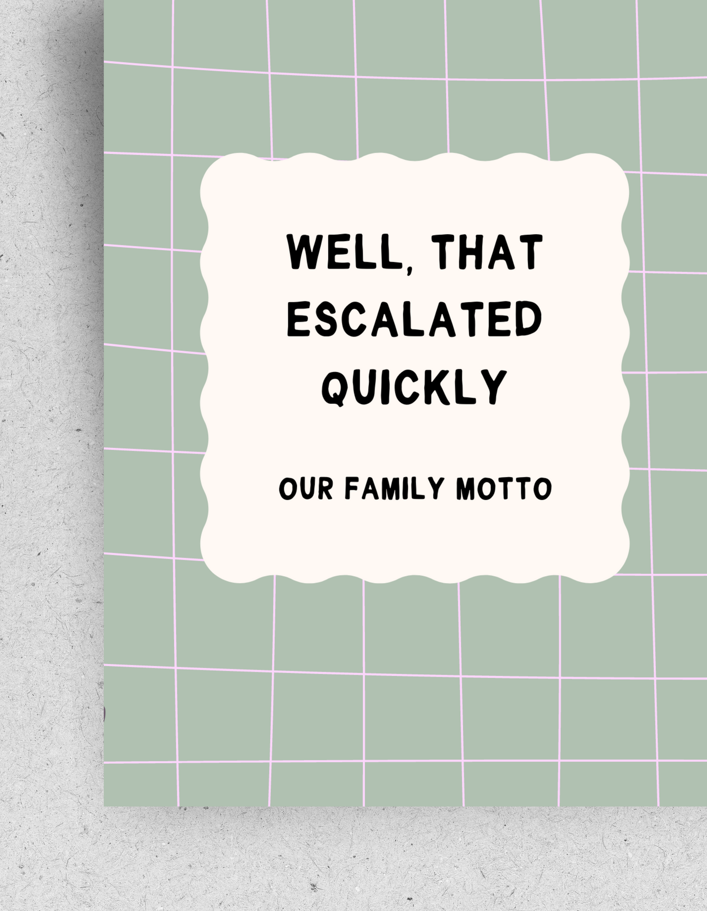 Postkarte "Unser Familienmotto" | Recyclingpapier