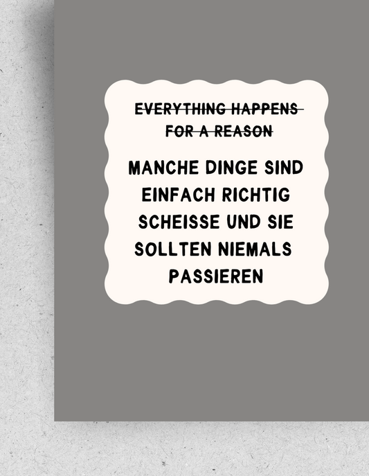 Postkarte "Manche Dinge sind richtig scheiße" | Recyclingpapier