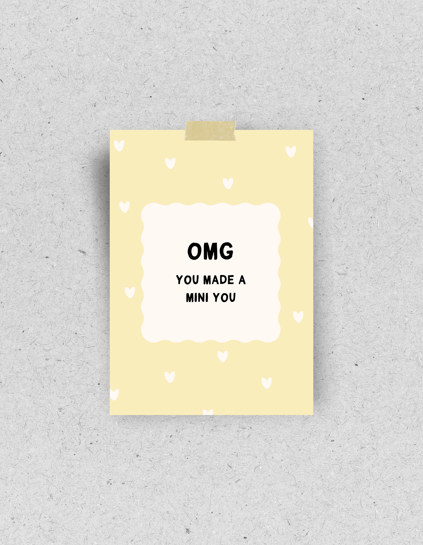 Postkarte "OMG you made a mini you" | Recyclingpapier