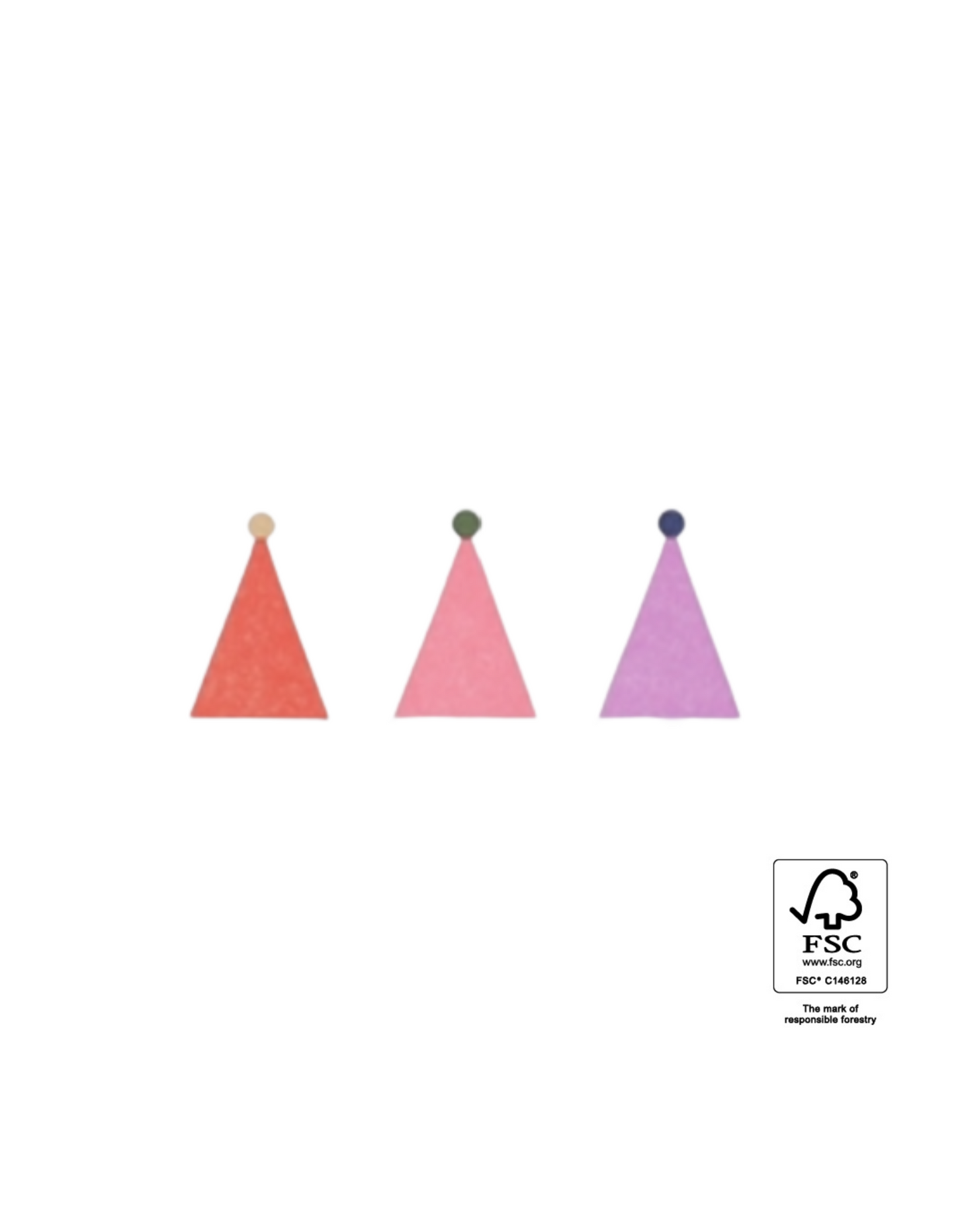 Geschenkaufkleber Partyhut | 10 Stück | 1,64x2,25cm