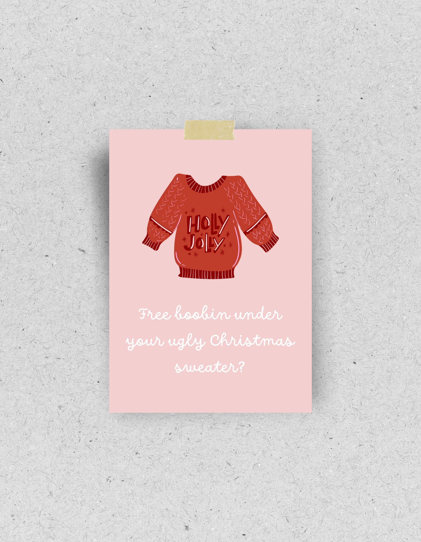 X-Mas Postkarte "Free Boobin" | Recyclingpapier