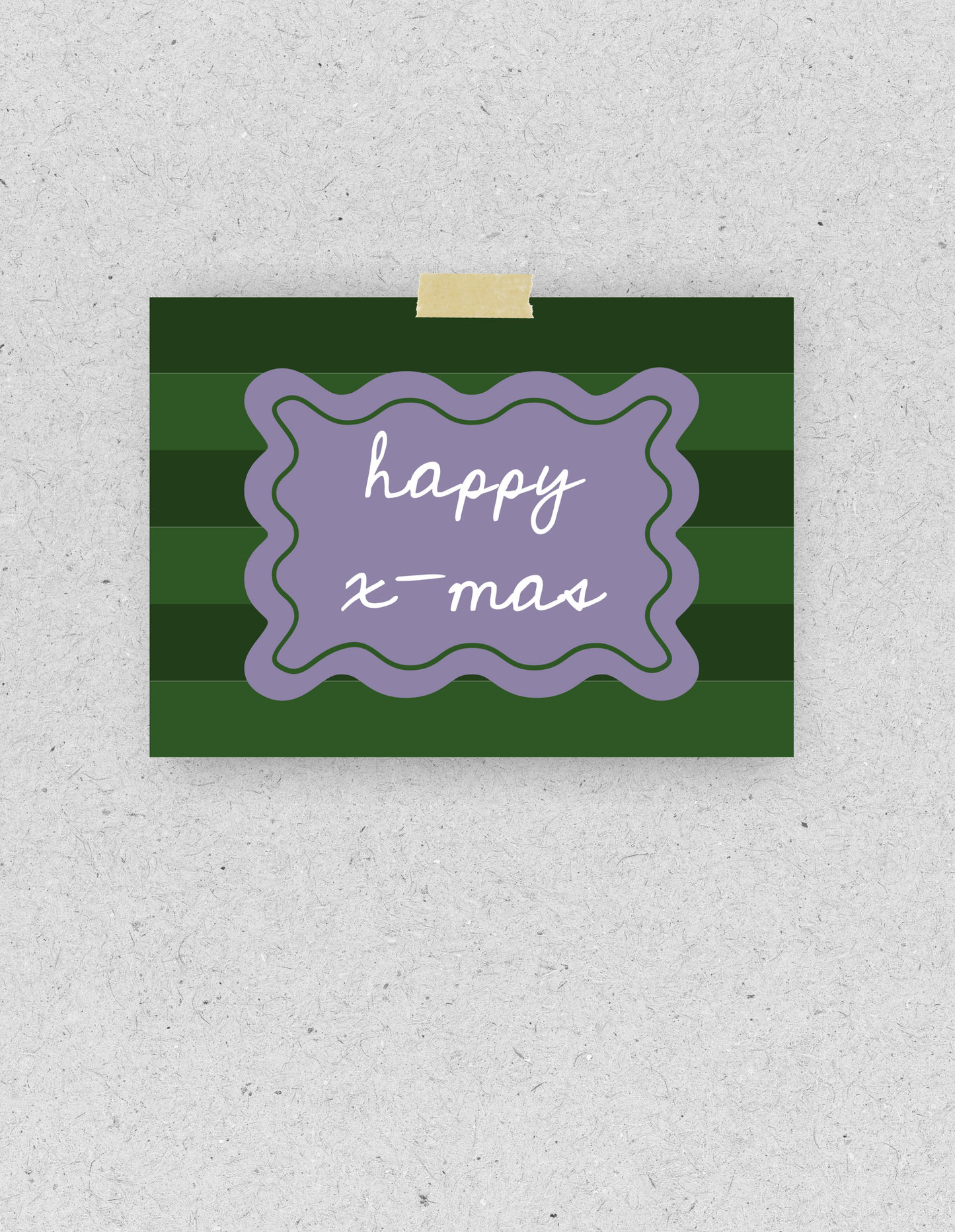 X-Mas Postkarte "happy x-mas" | Recyclingpapier