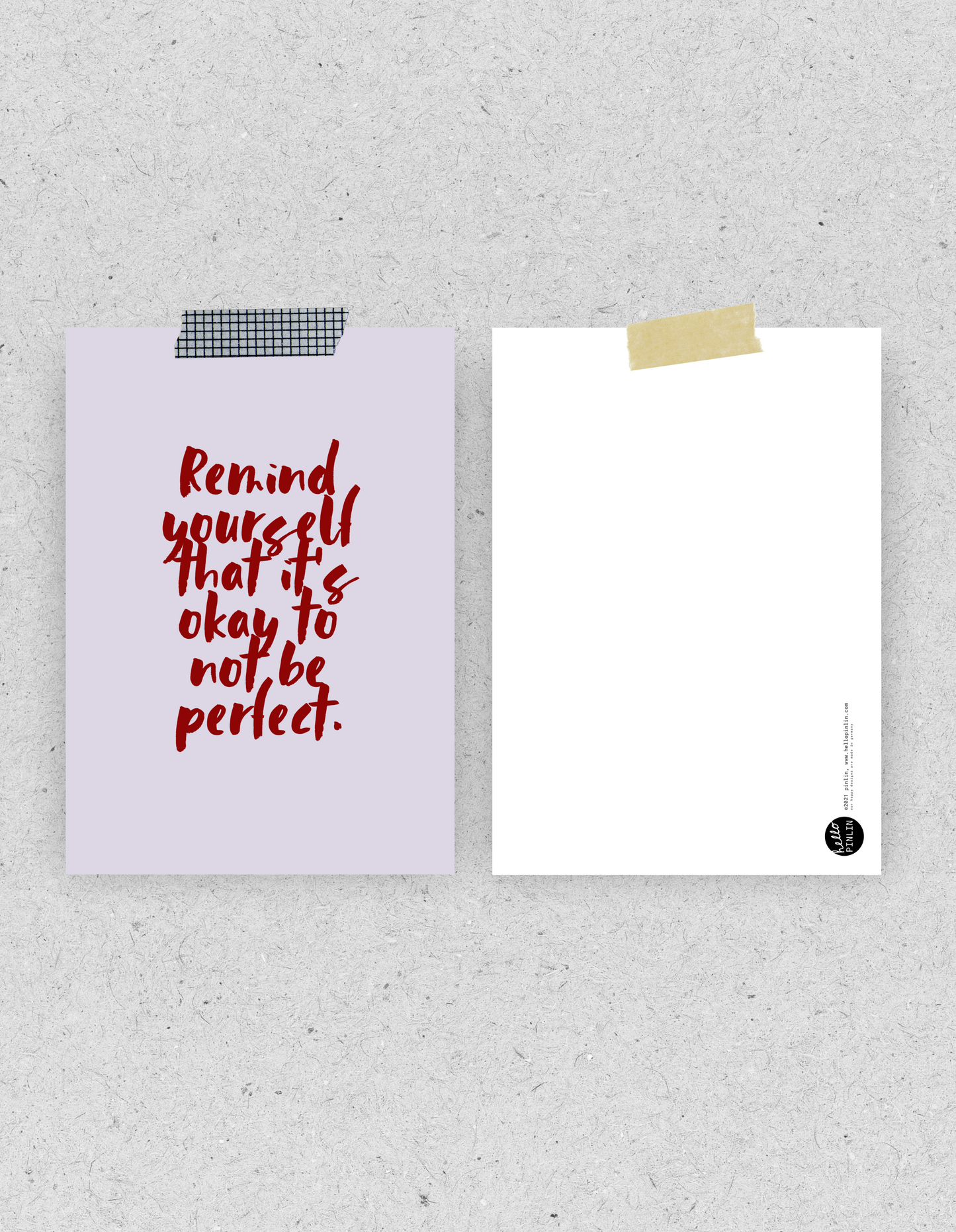 Postkarte "Not perfect" | Recyclingpapier
