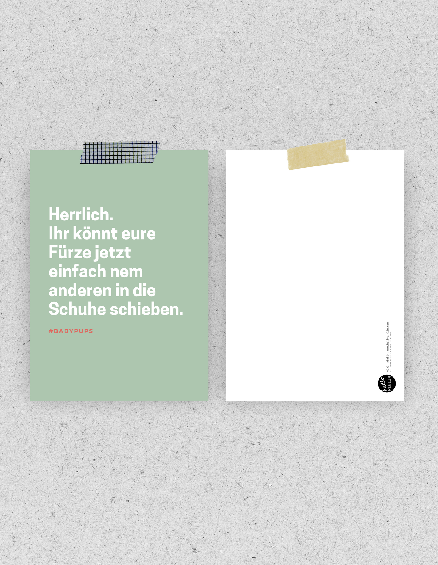 Postkarte "Babypups" | Recyclingpapier