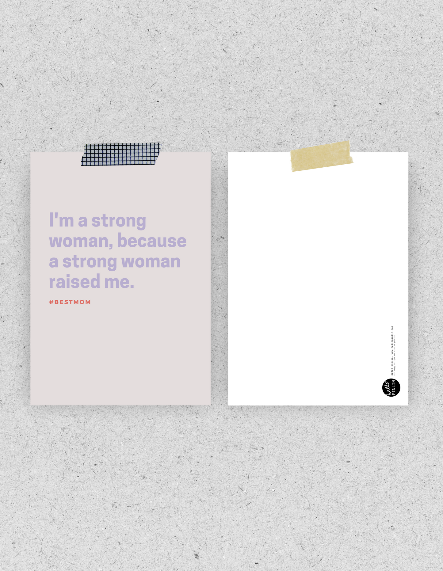 Postkarte "Raised by a strong Women" | Recyclingpapier