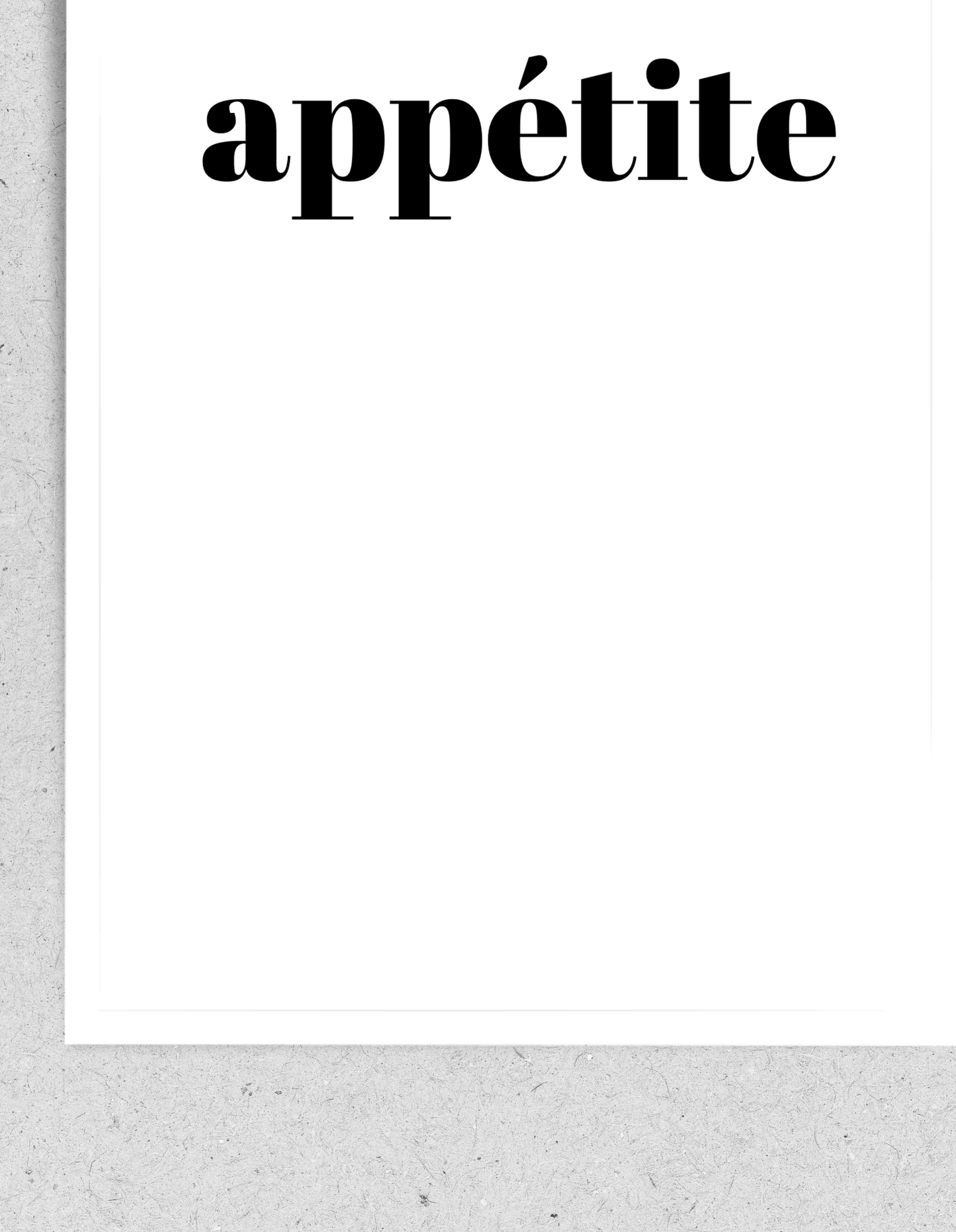 FineArt Print "Appétite" Schwarz