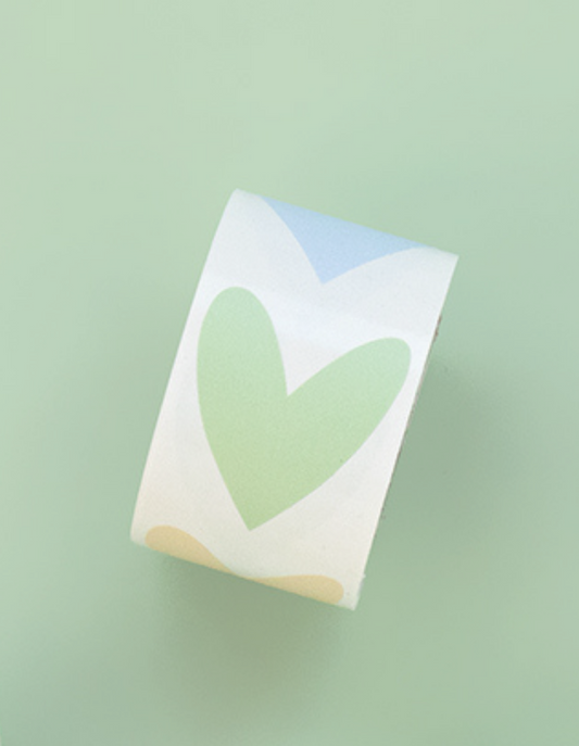 Geschenkaufkleber Set Herzen | 12 Stück | 35x42 mm