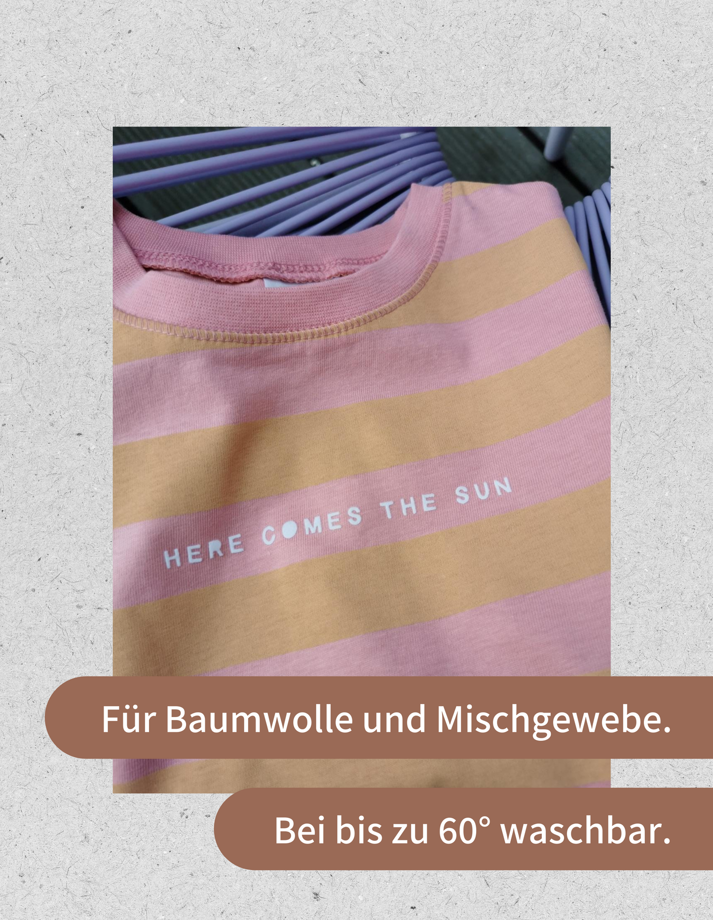 Bügelbild "HERE COMES THE SUN" | Kids | weiß