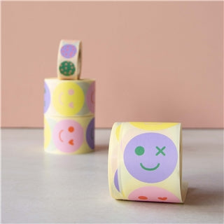 Geschenkaufkleber Set Smiley | 12 Stück | 50 mm