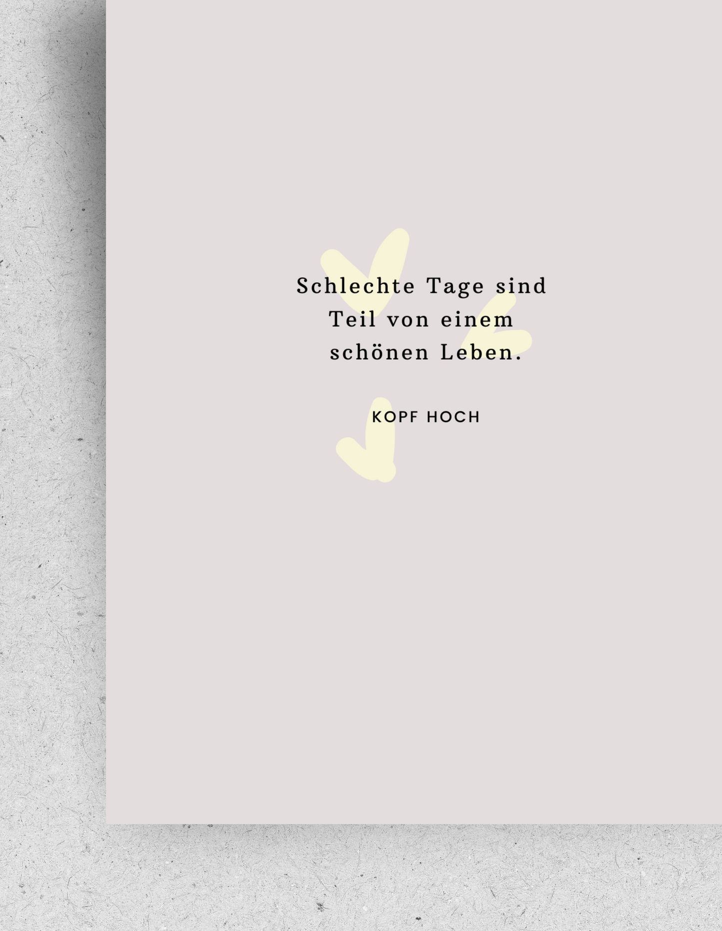 Trauerkarte “Schlechte Tage sind Teil von einem schönen Leben" / mit Umschlag