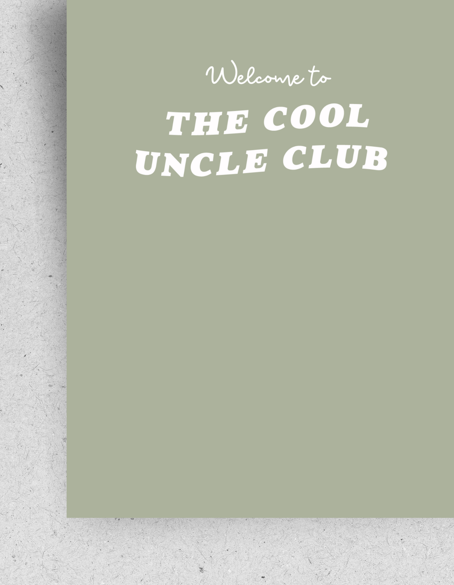 Karte “Welcome to the cool uncle club" / mit Umschlag