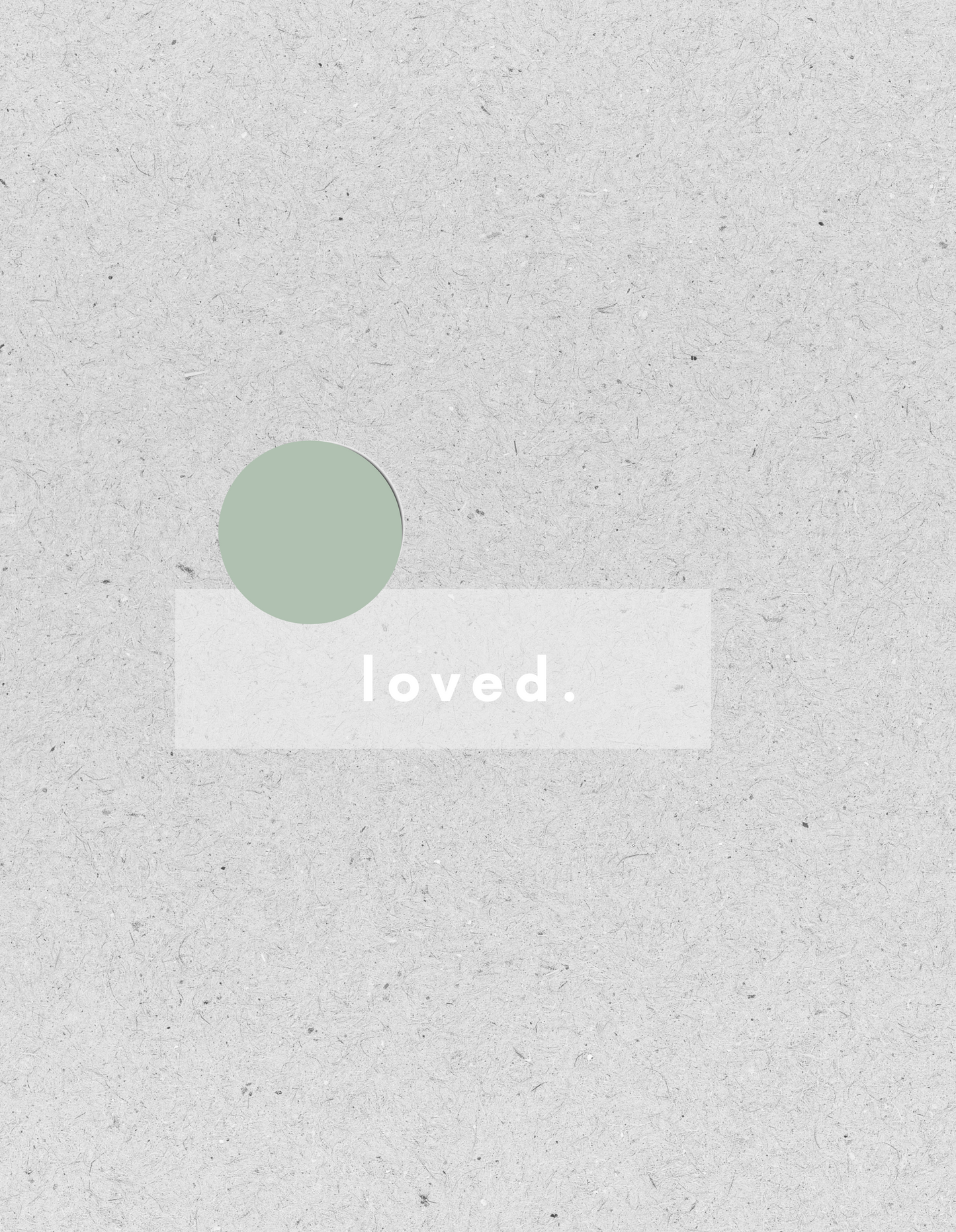 Bügelbild "loved." | Kids | weiß