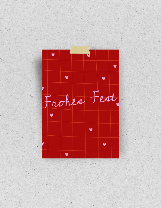 X-Mas Postkarte "Frohes Fest"