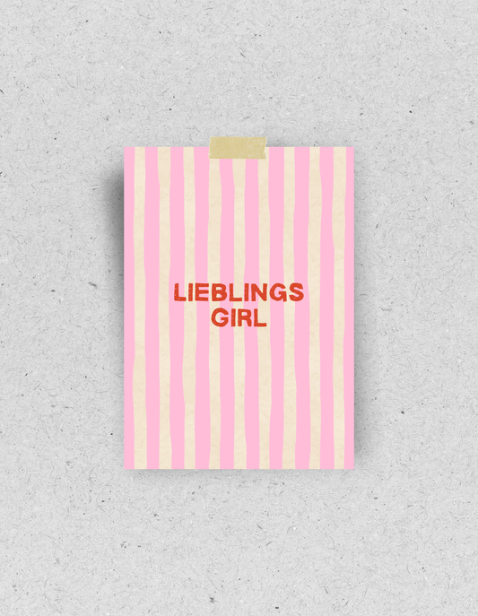 Postkarte "Lieblingsgirl"