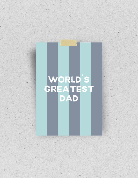Postkarte "World`s greatest dad"