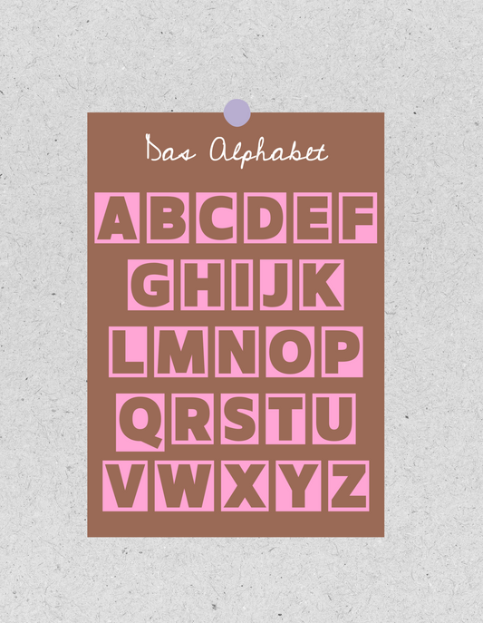 Poster ABC "Alphabet A-Z" | Pink