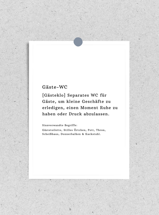 FineArt Print Heimat Collection "Gäste WC"
