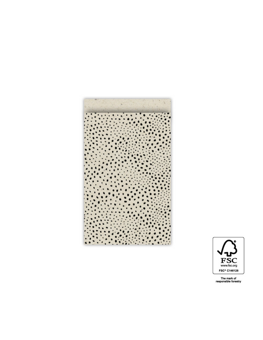 Flachbeutel "Dots" aus Graspapier | 2x Größen | 5 Stück pro Set