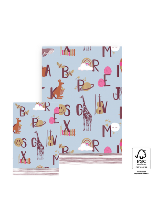 Flachbeutel "ABC" 2x Größen | 5 Stück pro Set