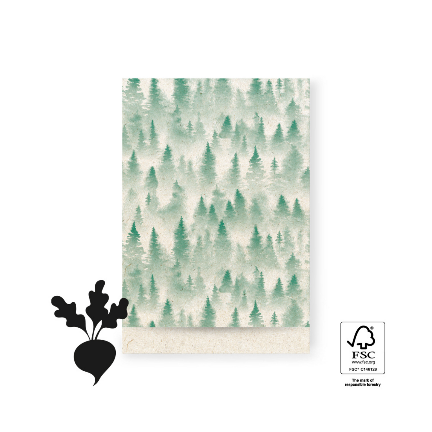 Flachbeutel "Tannenbäume" | 2 Größen | 5 Stück pro Set