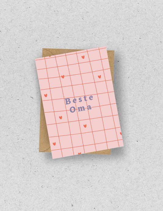 Karte "Beste Oma" / mit Umschlag