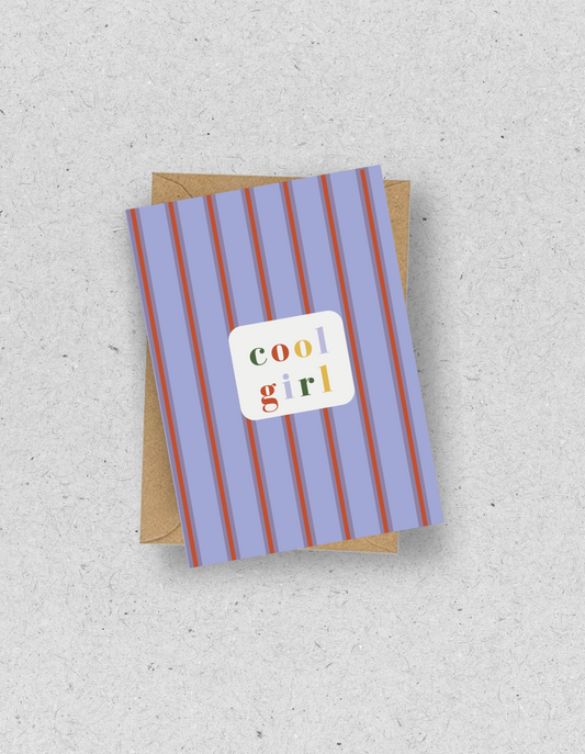 Karte "Cool Girl" / mit Umschlag