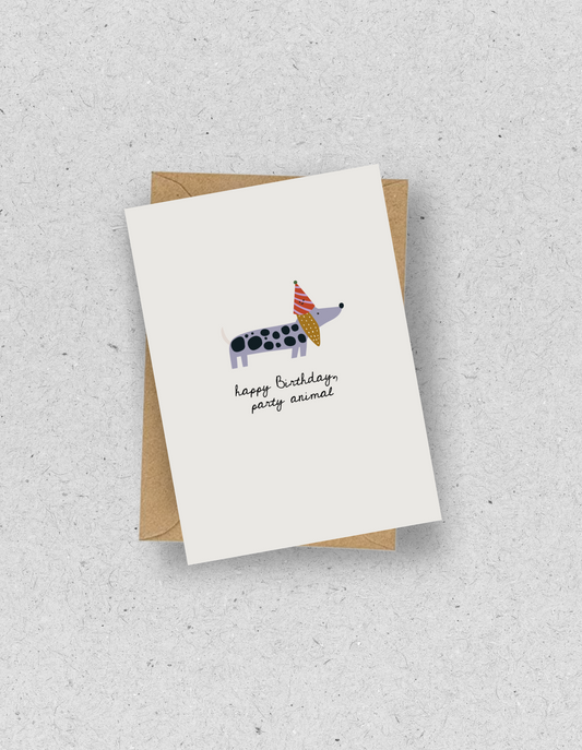 Karte “Party Animal" / mit Umschlag